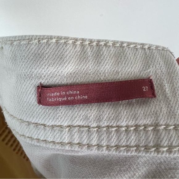 ANTHROPOLOGIE Pilcro embroidered ivory slim Boyfriend Jeans Size 27 - Picture 6 of 9